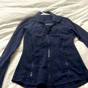 Gently worn Lululemon Navy Blue Scuba Style athletic jacket.  Size 6